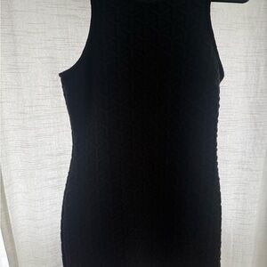 Black Textured Mini Dress